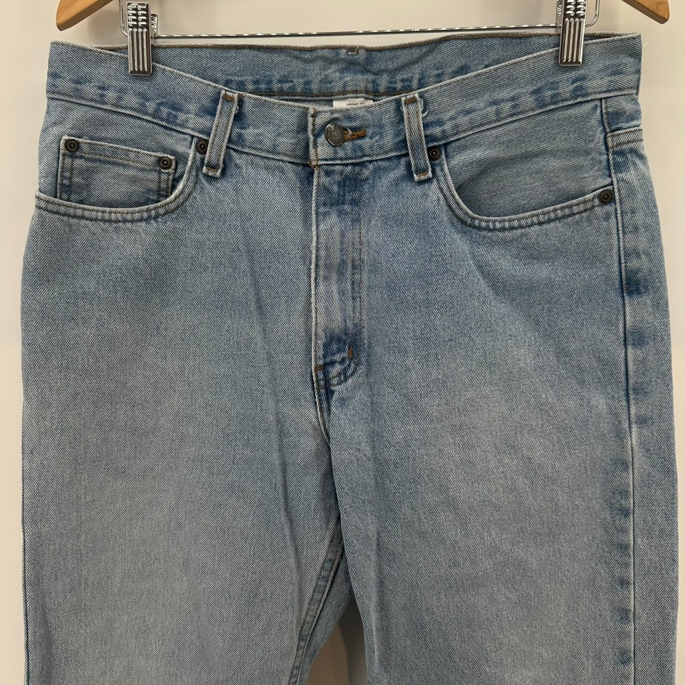 Faded Glory Jeans Mens 33x30 Light Blue Denim Cotton Orignal Fit Straight Leg‎